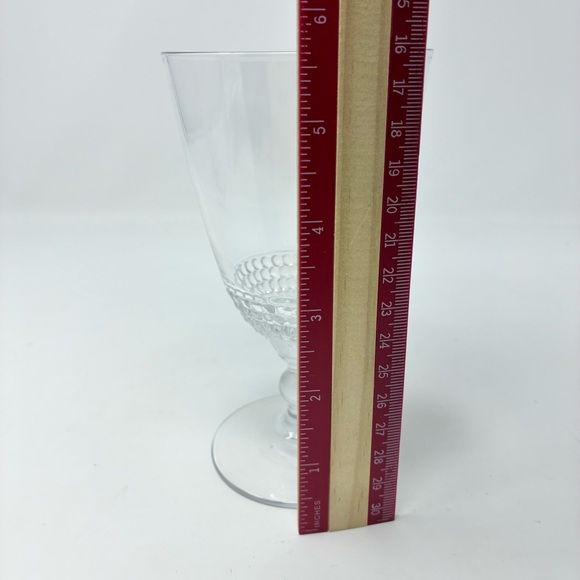 Duncan & Miller Teardrop Clear Stem Low Water Goblets Set of 4 Vintage Farmhouse - Picture 4 of 5